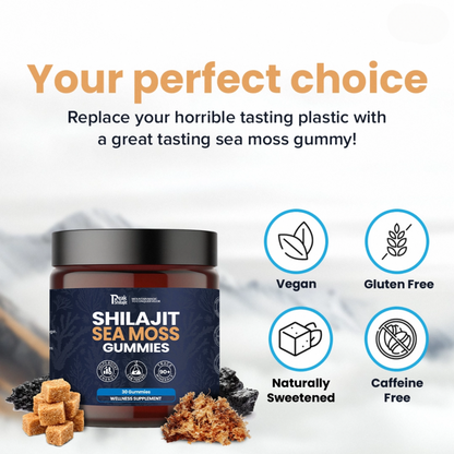 SHILAJIT & SEAMOSS 2 IN 1 WELLNESS GUMMIES