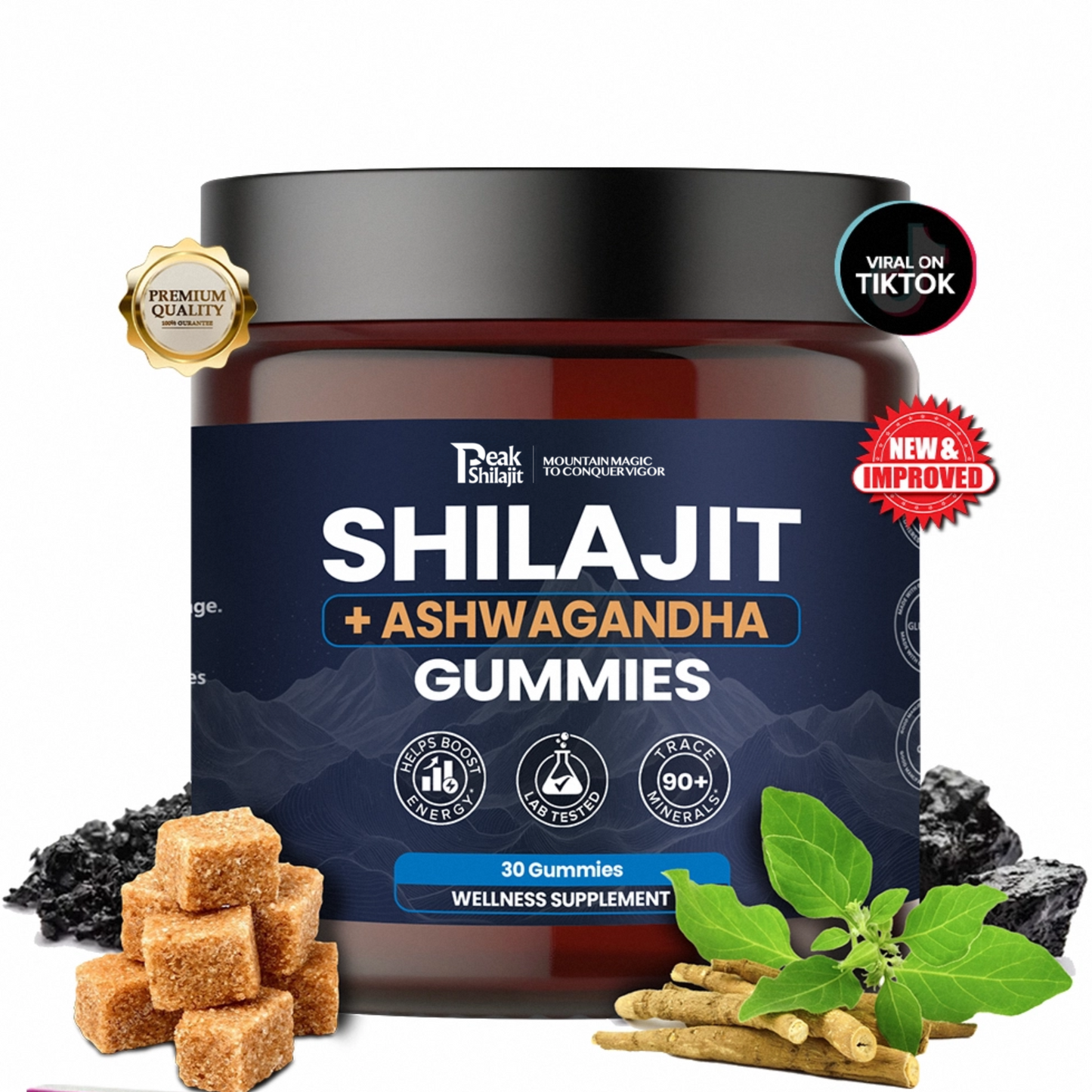 SHILAJIT & ASHWAGANDHA 2 IN 1 WELLNESS GUMMIES